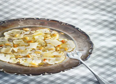 Chou-fleur en carpaccio