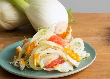 Salade de fenouil pamplemousses & haddock