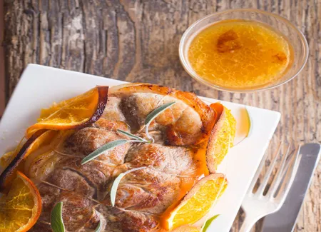 Rôti de veau à l’orange