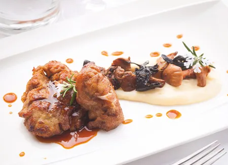 Ris de veau rôti, crémeux de panais caramélisé