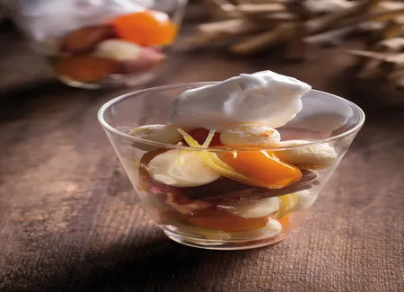 Glace fiadone et agrumes