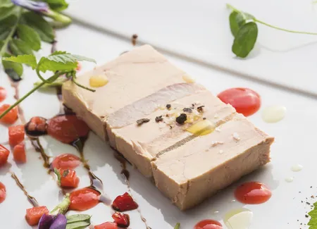 Pressé de foie gras du sud-ouest et anguille fumée