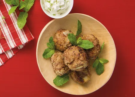 Boulette de bœuf, chantilly à la menthe