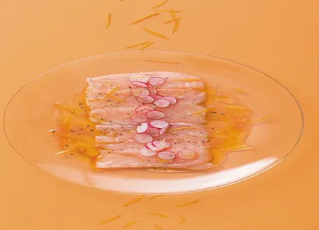 Carpaccio de saumon et radis