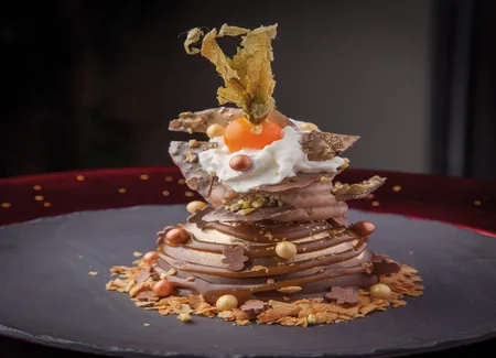 Dôme délice déclinaison de chocolats noir