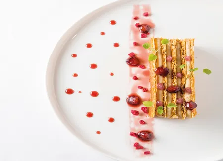 Crémeux aux épices, feuilletage caramélisé