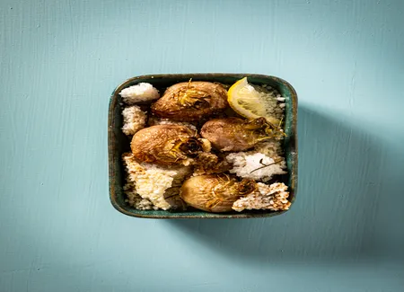 Navets en croûte de sel