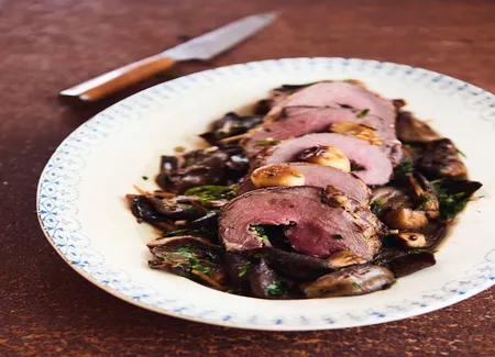 Selle de daguet rôti, marinade instantanée
