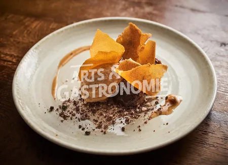 Glace au cèpe, châtaignes au sirop de sarriette