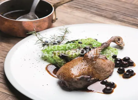 Pigeonneau de monsieur picard cuit à la cheminée