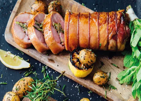 Agneau de lait farci « mint sauce »