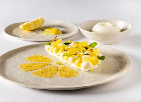Croquant meringué citron jaune et anis de flavigny