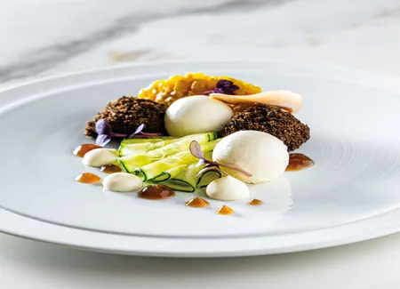 Beignets d’escargots, châtaignes et moutarde