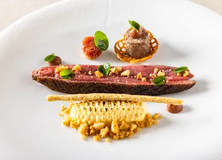 Filet de canard challandais rôti, marmelade de figue