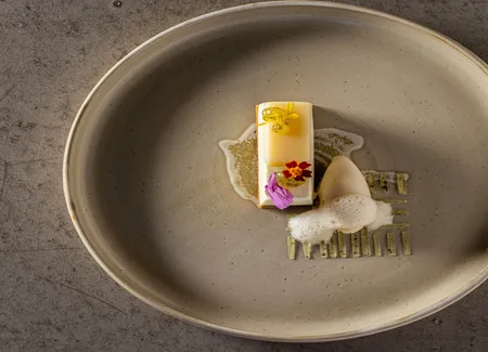 La groseille blanche en gel et sorbet