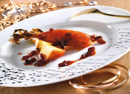 Ananas victoria rôti au caramel épicé