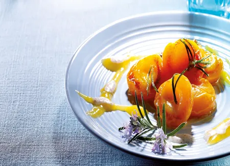 Abricots rôtis au miel de lavande