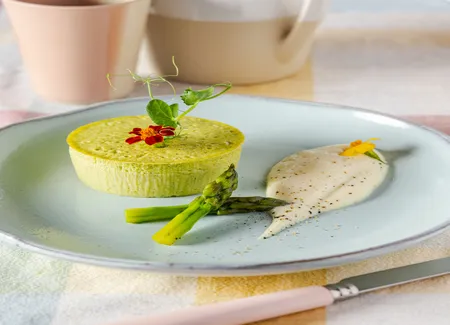 Royale d’asperge & mayonnaise comme une chiboust