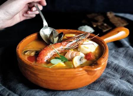 Seafood chowder à la vache qui rit