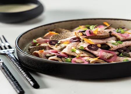 Veau, sauce  à la truffe de bourgogne