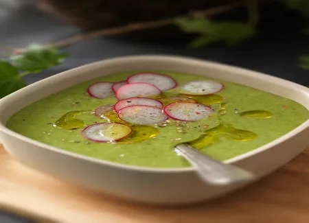 Soupe de fanes de radis