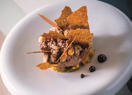 Banane, cacahuète salées, spoom chocolat, glace cacahuète