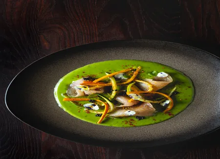 Courgettes de françoise et truite bio fumée de « crisenon »