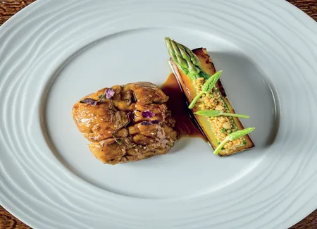 Ris de veau rôti mille-feuille de pomme de terre
