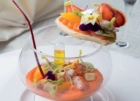 Transparence de homard purée de carottes à l’orange
