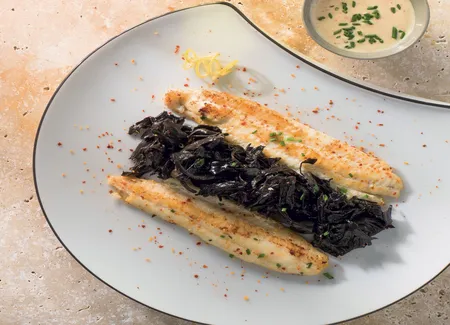Filet de saint-pierre aux trompettes de la mort
