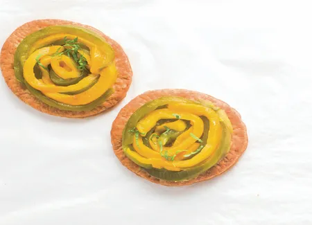 Tartelette aux poivrons marinés