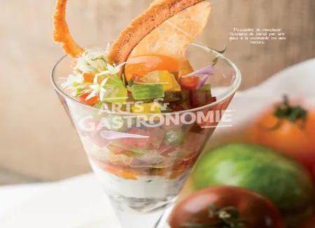 Tartare de tomates à l’ancienne mousse de ricotta