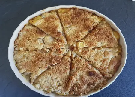 Crumble ananas mangue