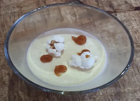 Panna cotta au pop corn