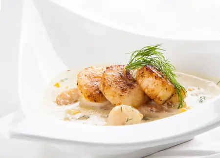 Saint-jacques sauce champagne