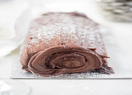 Bûche aux marrons de noël