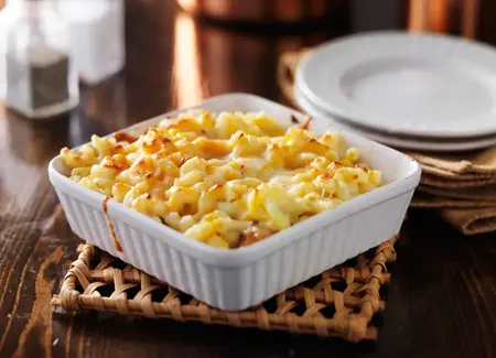 Gratin de pâtes au saumon fumé