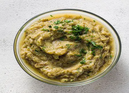 Caviar d'aubergines au cooking chef