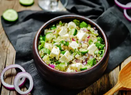 Salade de quinoa à la feta au cooking chef