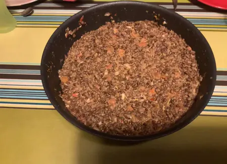 Lentilles à la tomate et au gruyère