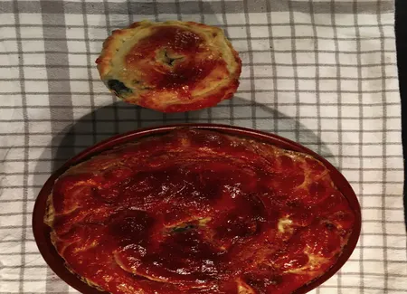 Tourte épinards, chèvre et pignon