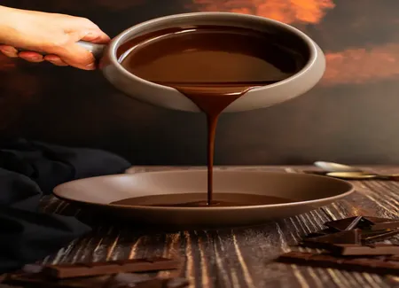 Ganache au chocolat au cooking chef