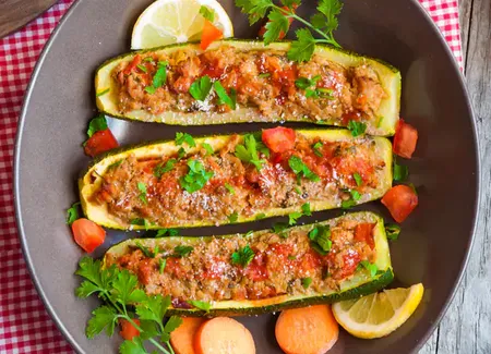 Courgettes farcies au monsieur cuisine
