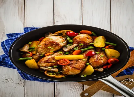 Mijoté de poulet aux légumes au cooking chef