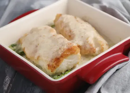 Filets de lieu à la crème au cidre au monsieur cuisine