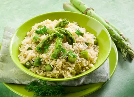 Risotto aux asperges fraîches au monsieur cuisine