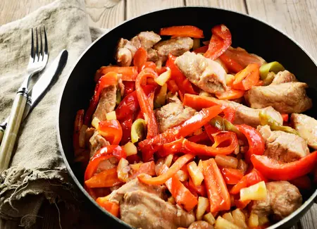 Poulet basquaise au companion