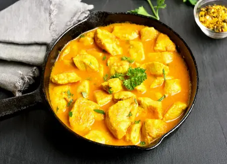 Poulet curry et oignons facile au companion