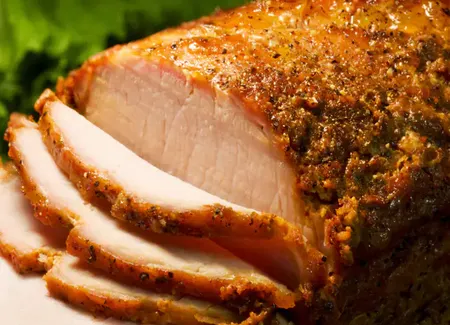 Rôti de porc au miel et à la moutarde au companion