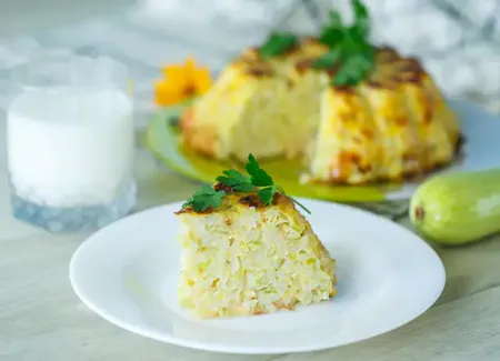 Flan de courgettes au cooking chef